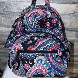 Vera Bradley  Paisley travel Backpack mini lightweight great condition